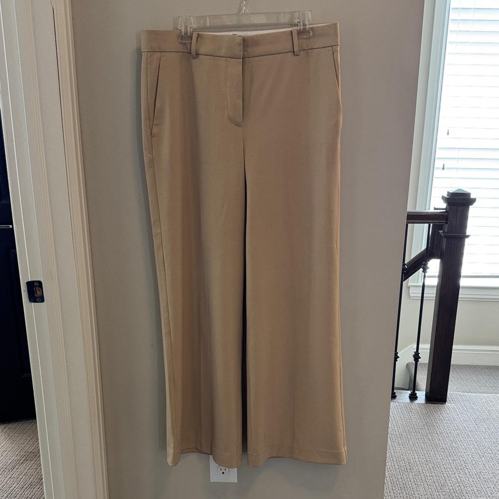 Ann Taylor Tan Wide-Leg Trousers